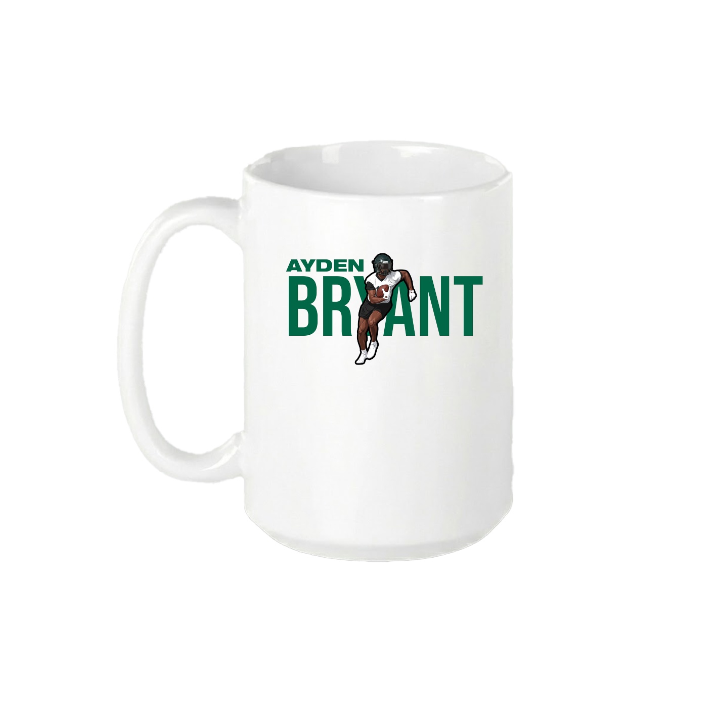 15oz Coffee Mug — Player Name in White