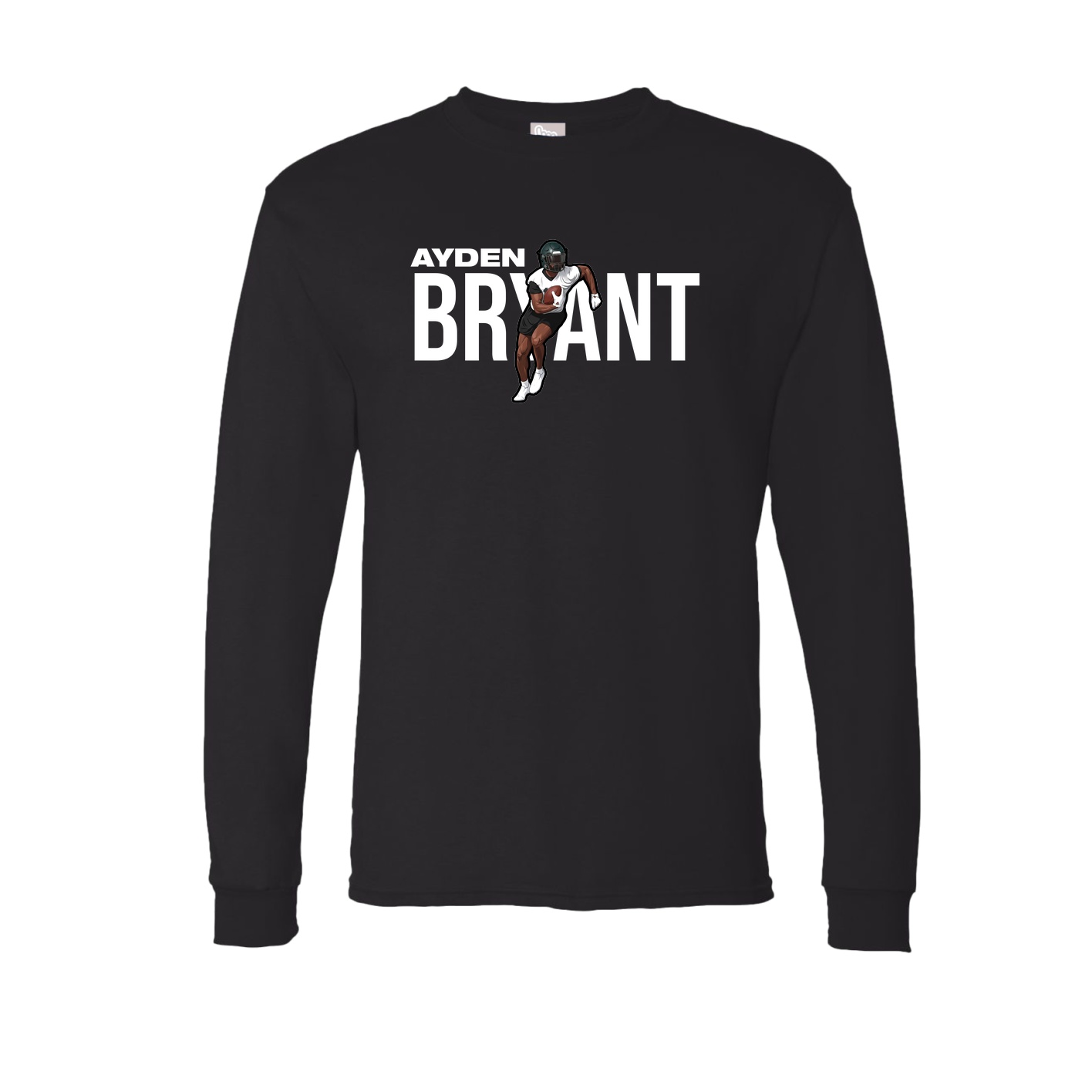 Long Sleeve Tee — Player Name in Black