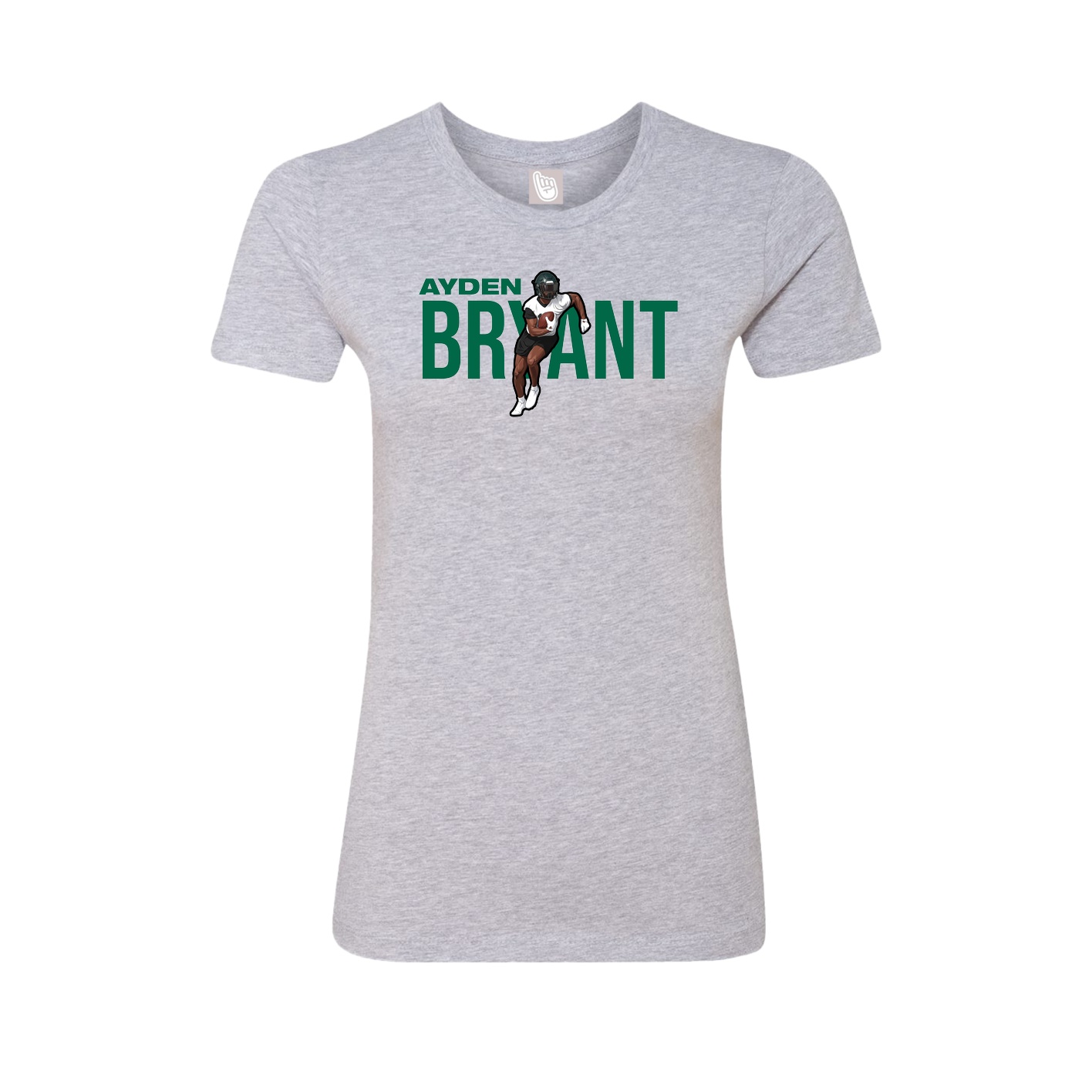 Womens Tee — Player Name in Grey