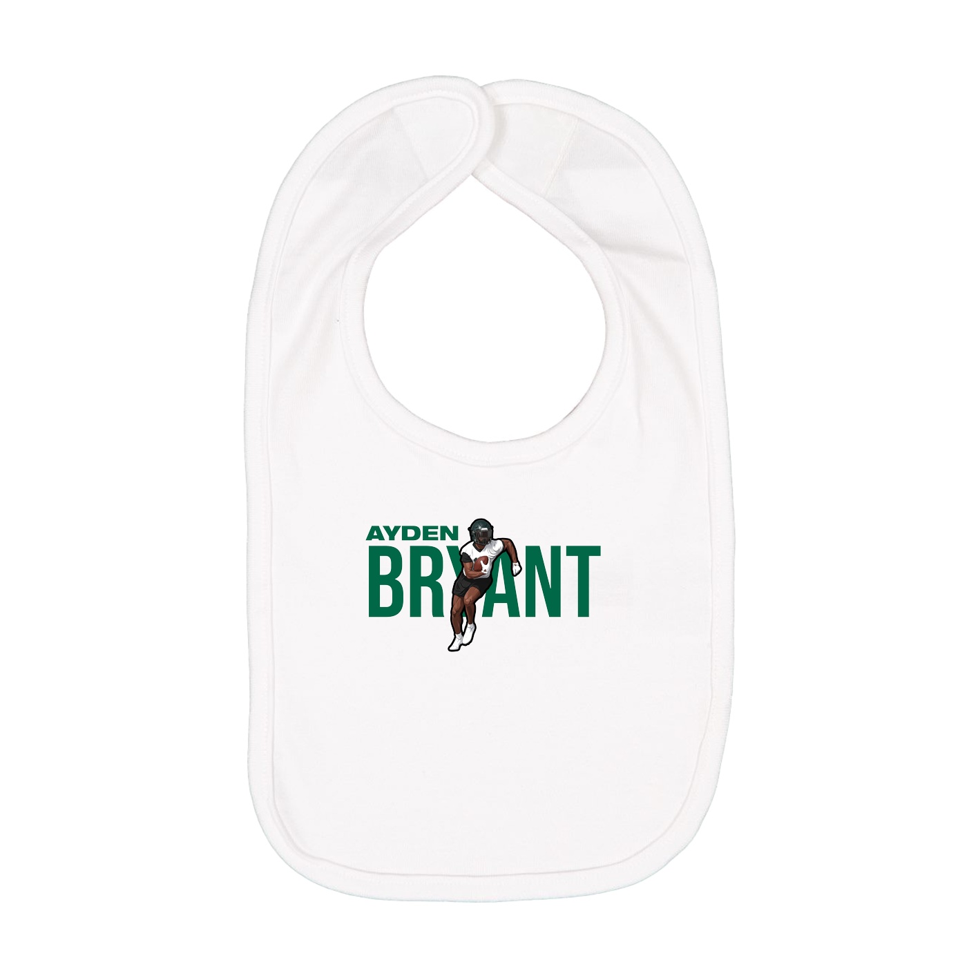 Infant Bib — Player Name in White