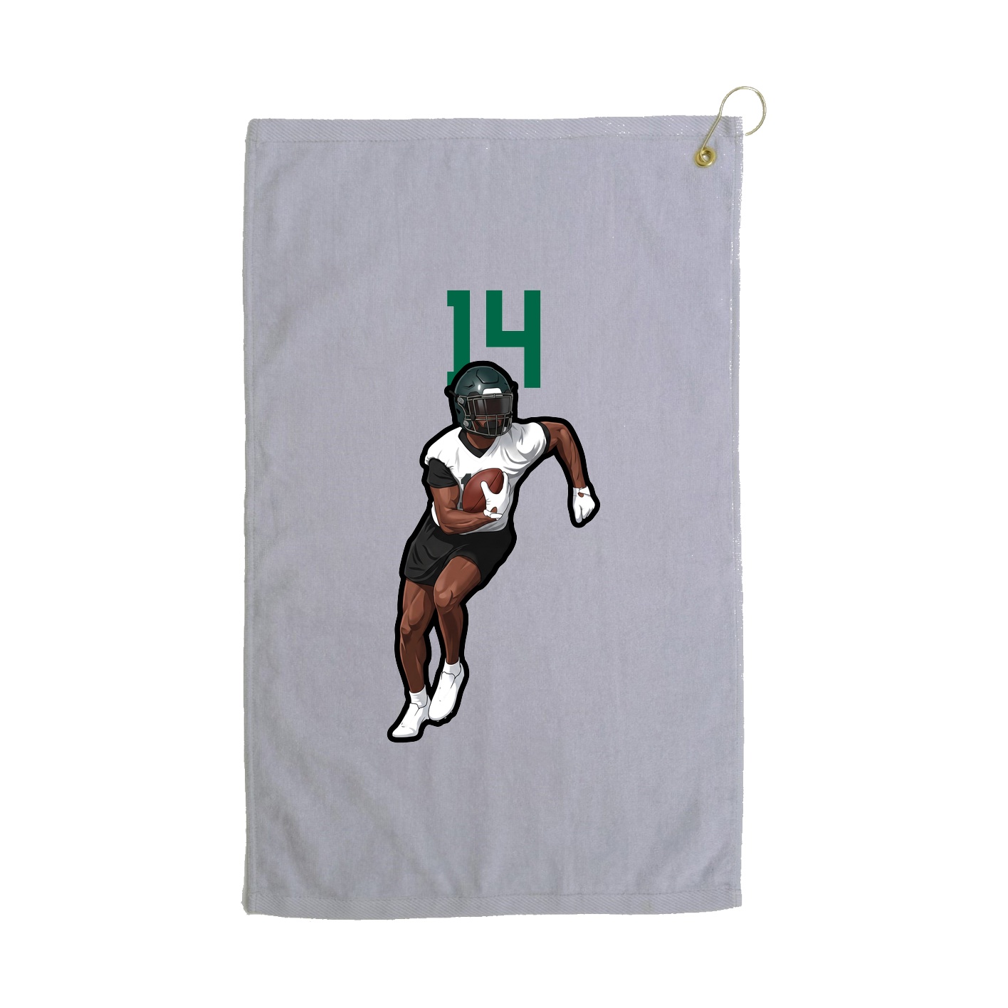 Golf Towel — Number Top in Grey