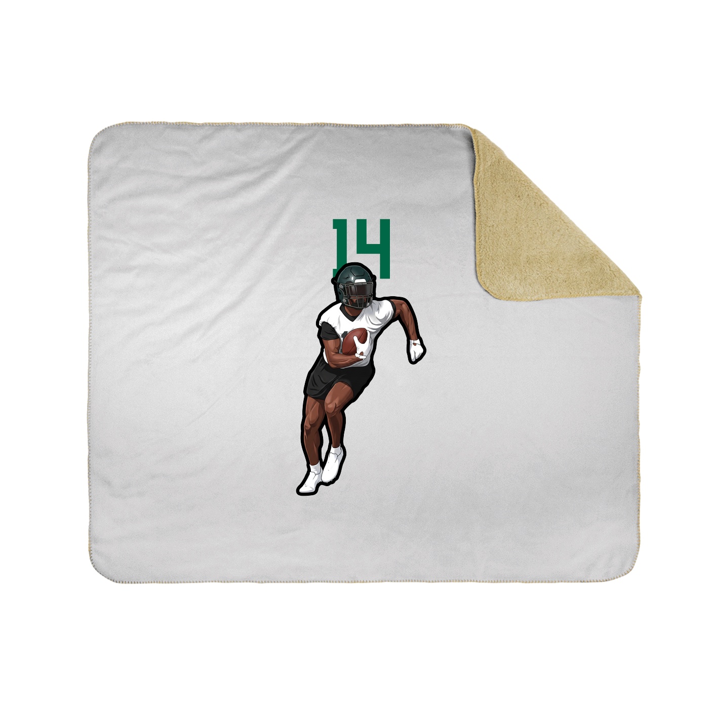 Throw Blanket — Number Top in White
