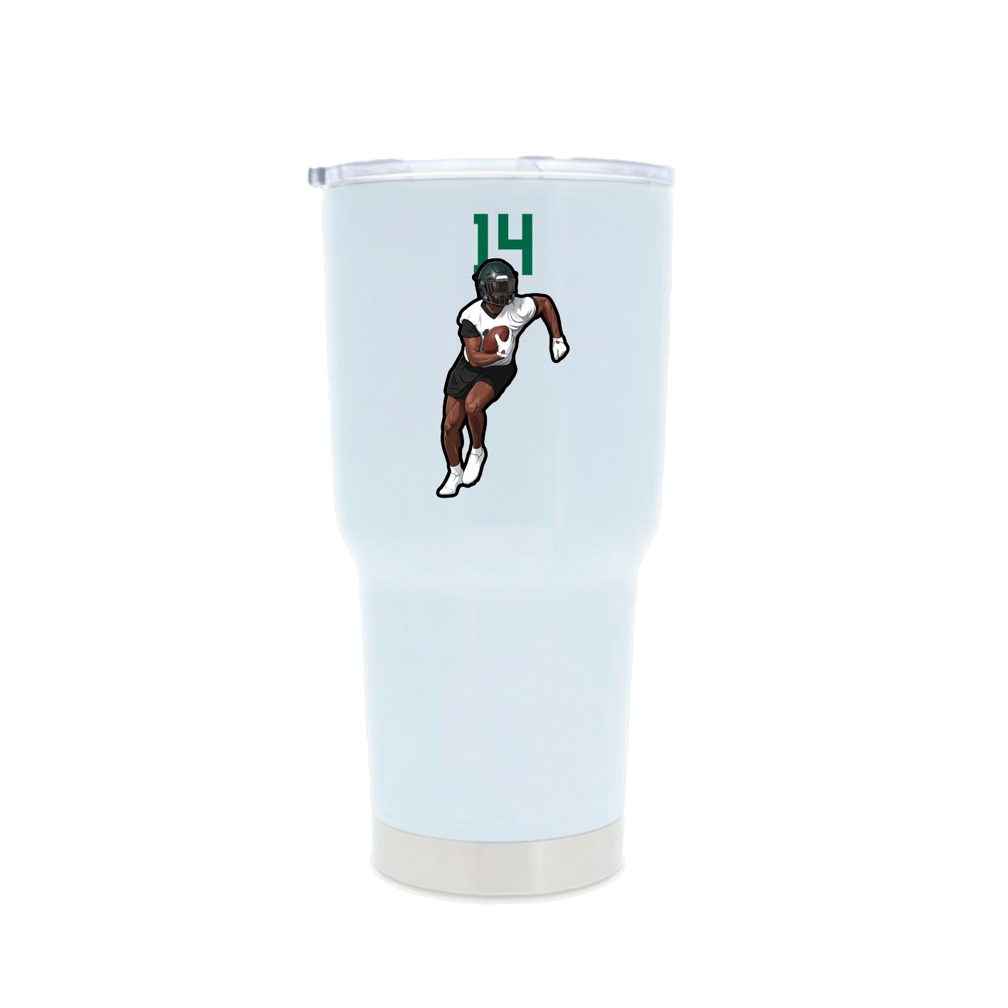 30oz Stainless Steel Tumbler — Number Top in White