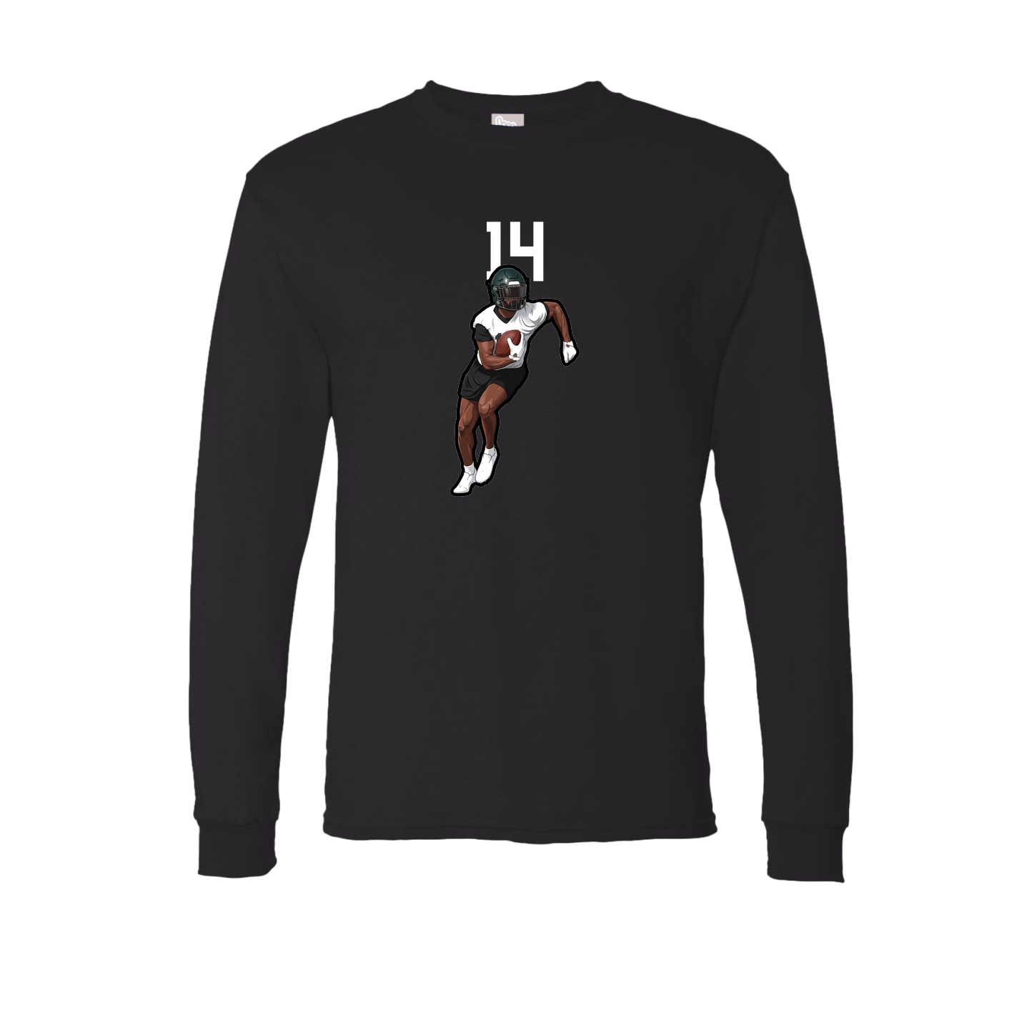 Long Sleeve Tee — Number Top in Black