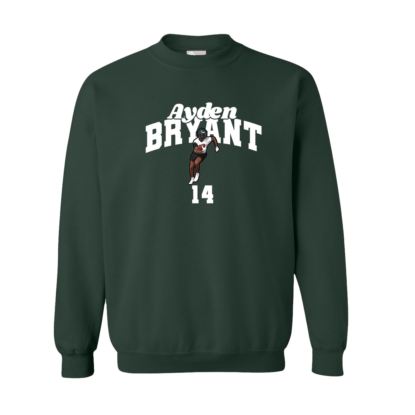 Fleece Crew — Signature Arch in Green