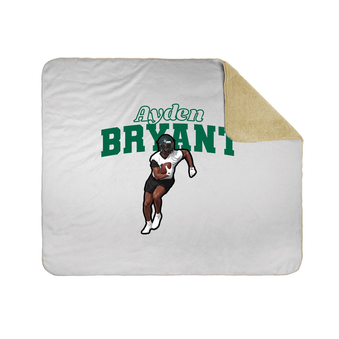 Throw Blanket — Name Arch in White