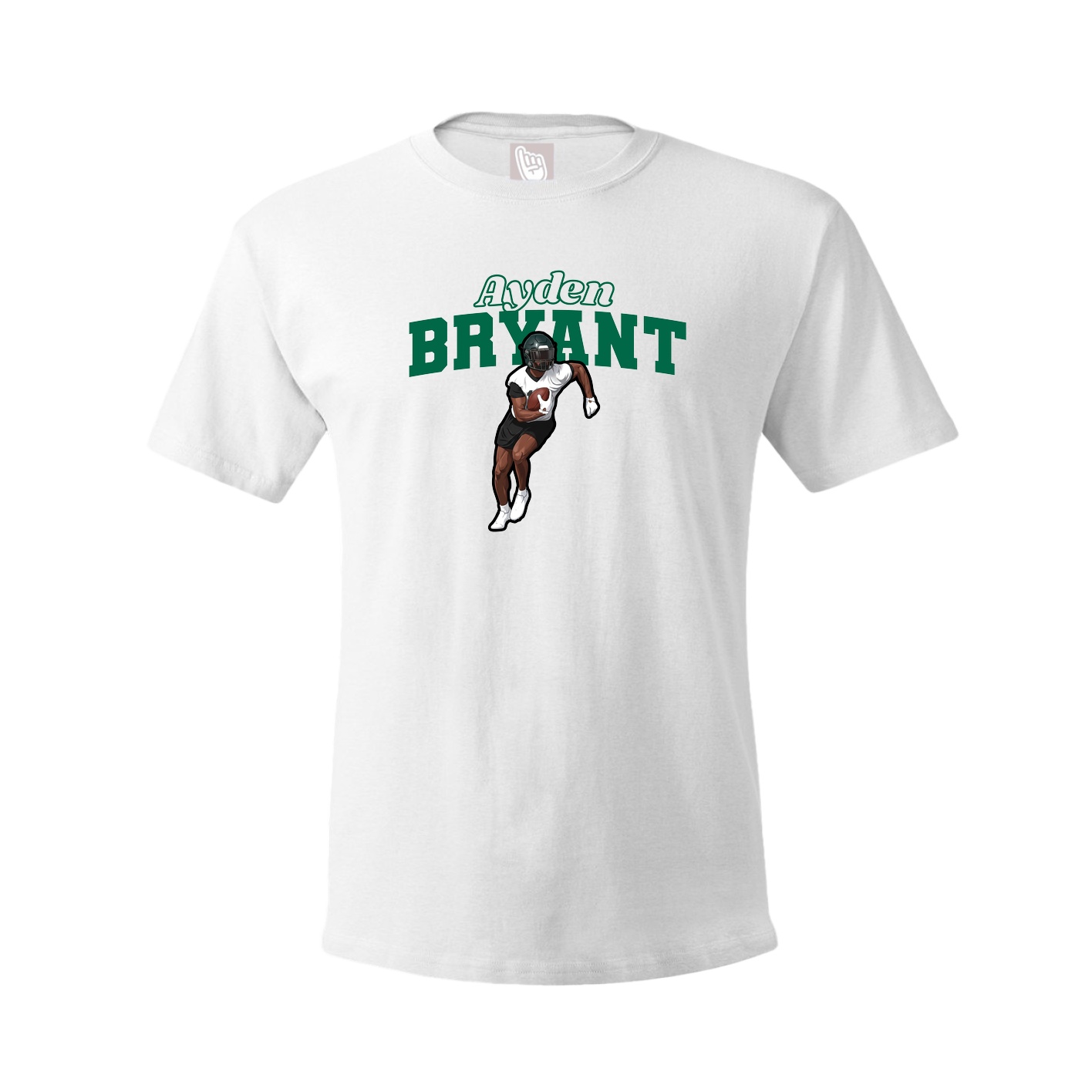 Youth Tee — Name Arch in White