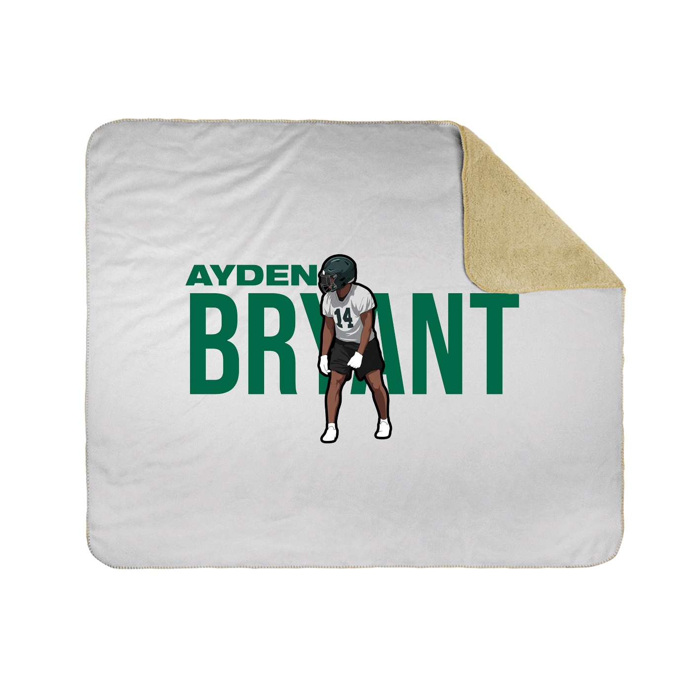 Throw Blanket — Player Name in White