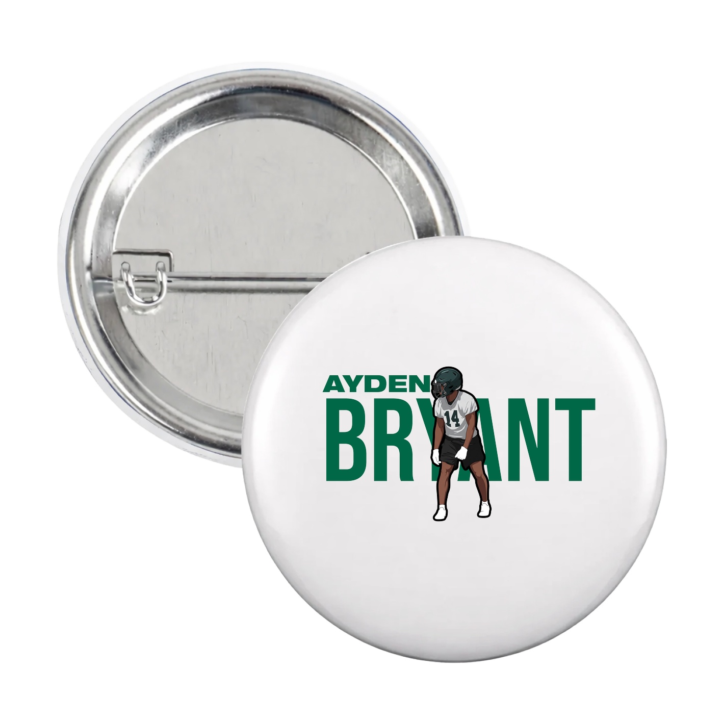 Game Day Button — Player Name in White