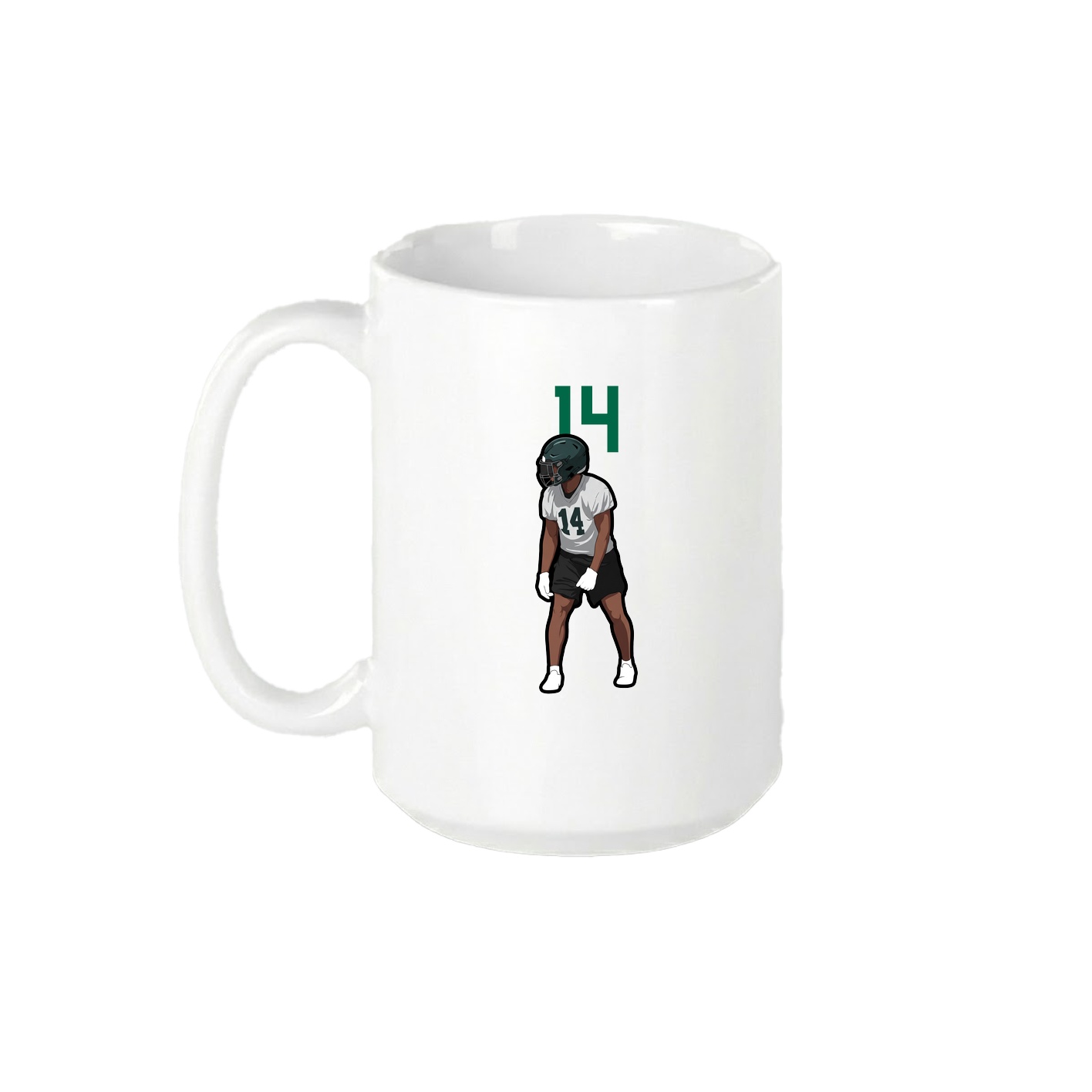 15oz Coffee Mug — Number Top in White