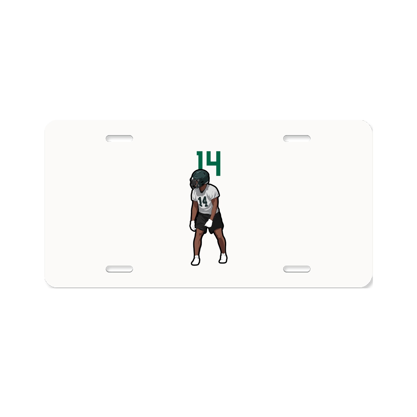 License Plate — Number Top in Classic