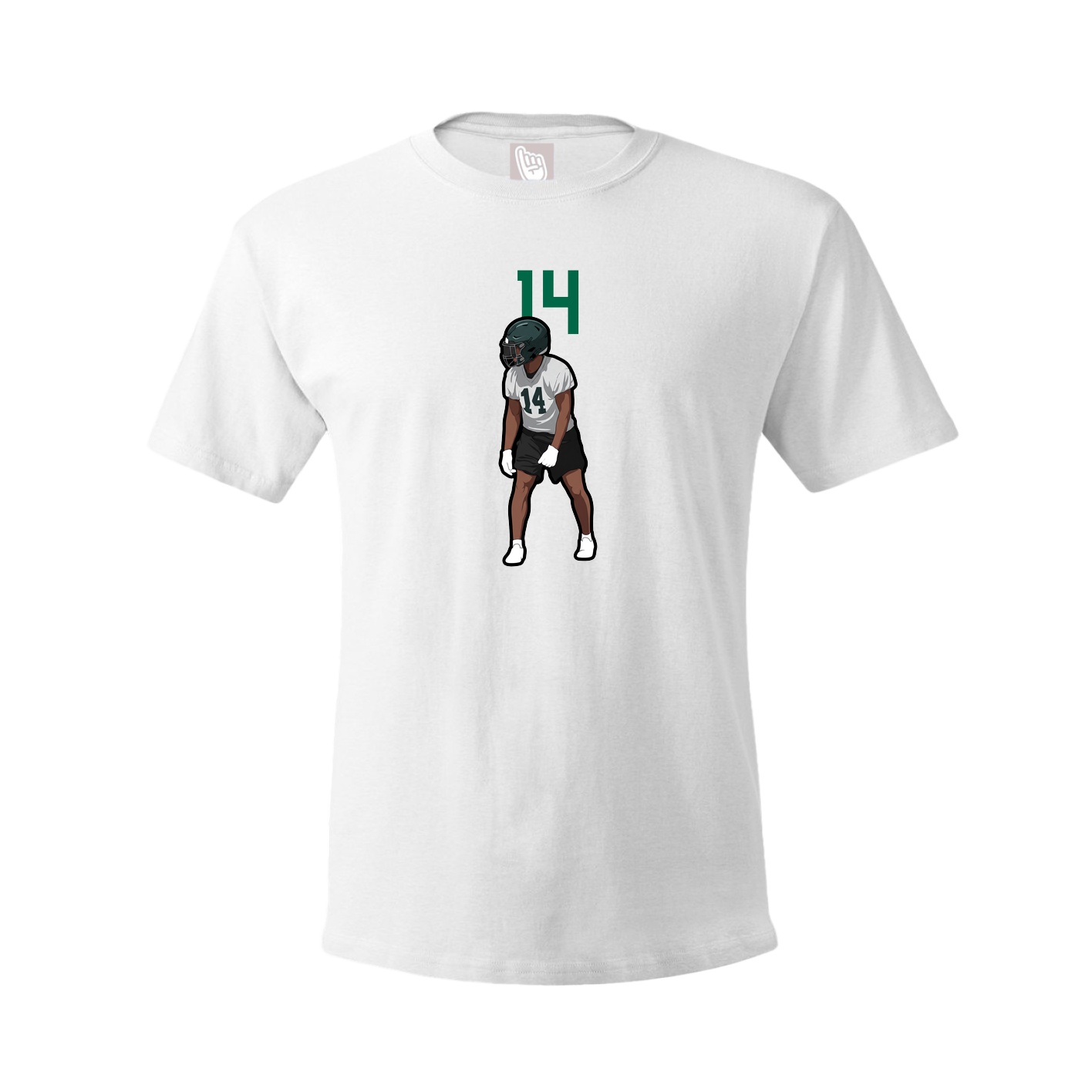 Youth Tee — Number Top in White
