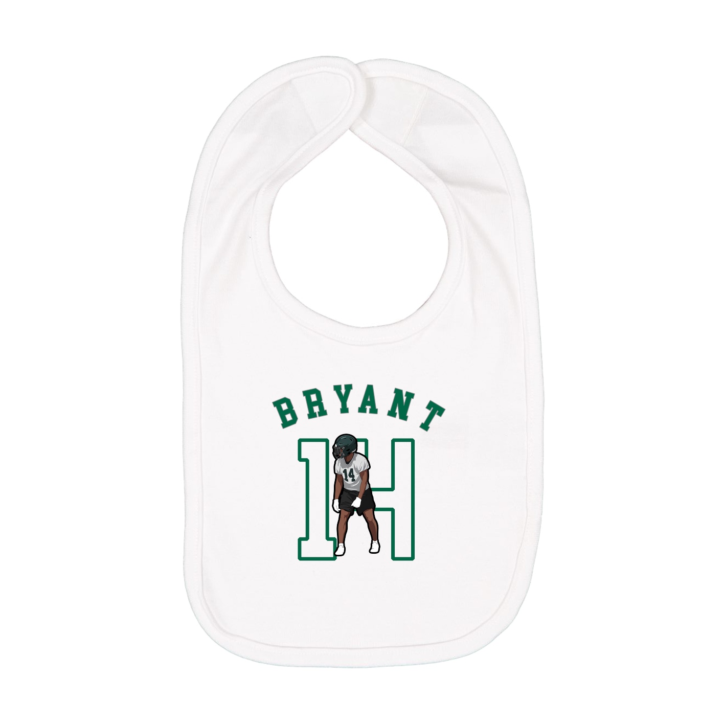 Infant Bib — Shirsey Arch in White