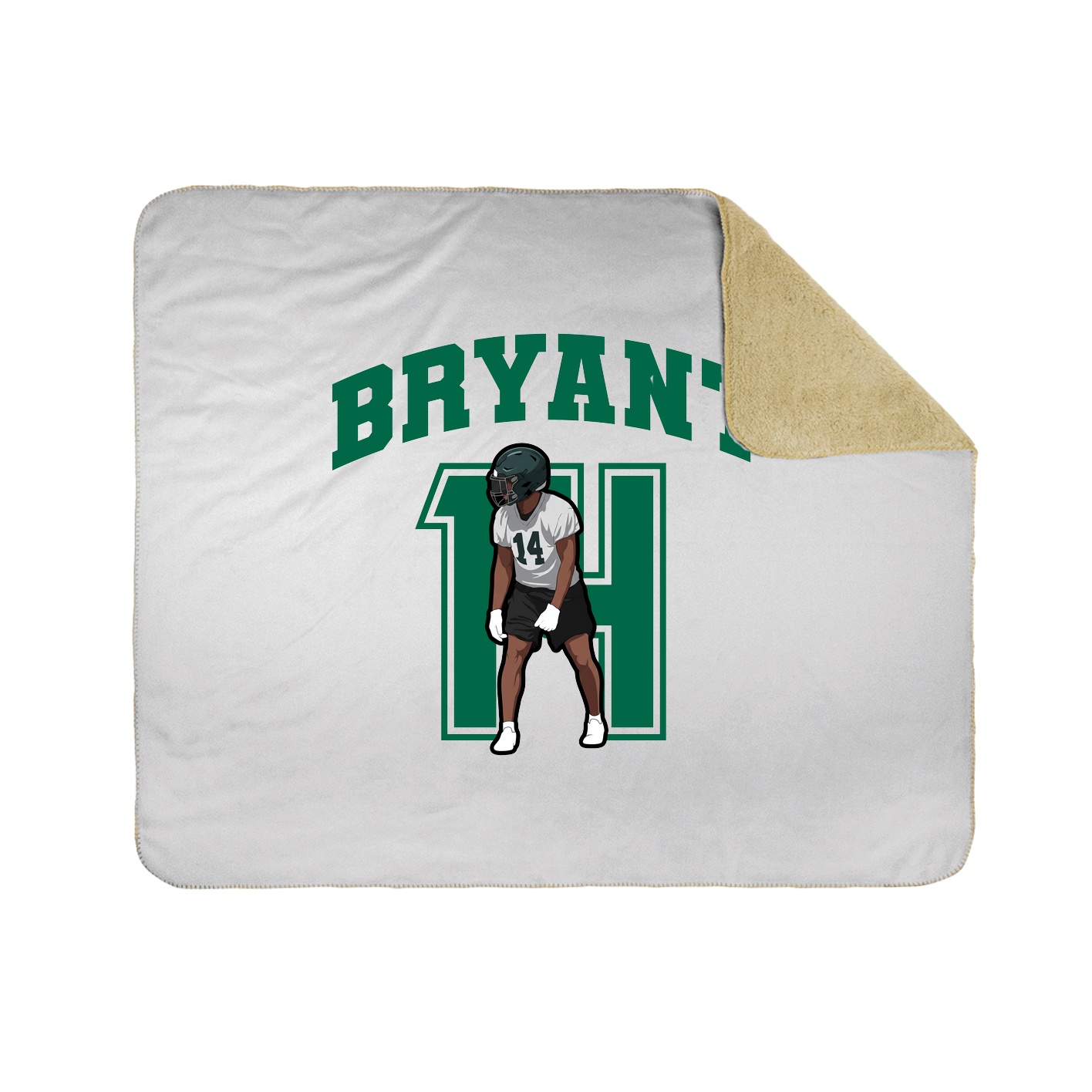 Throw Blanket — Number in White