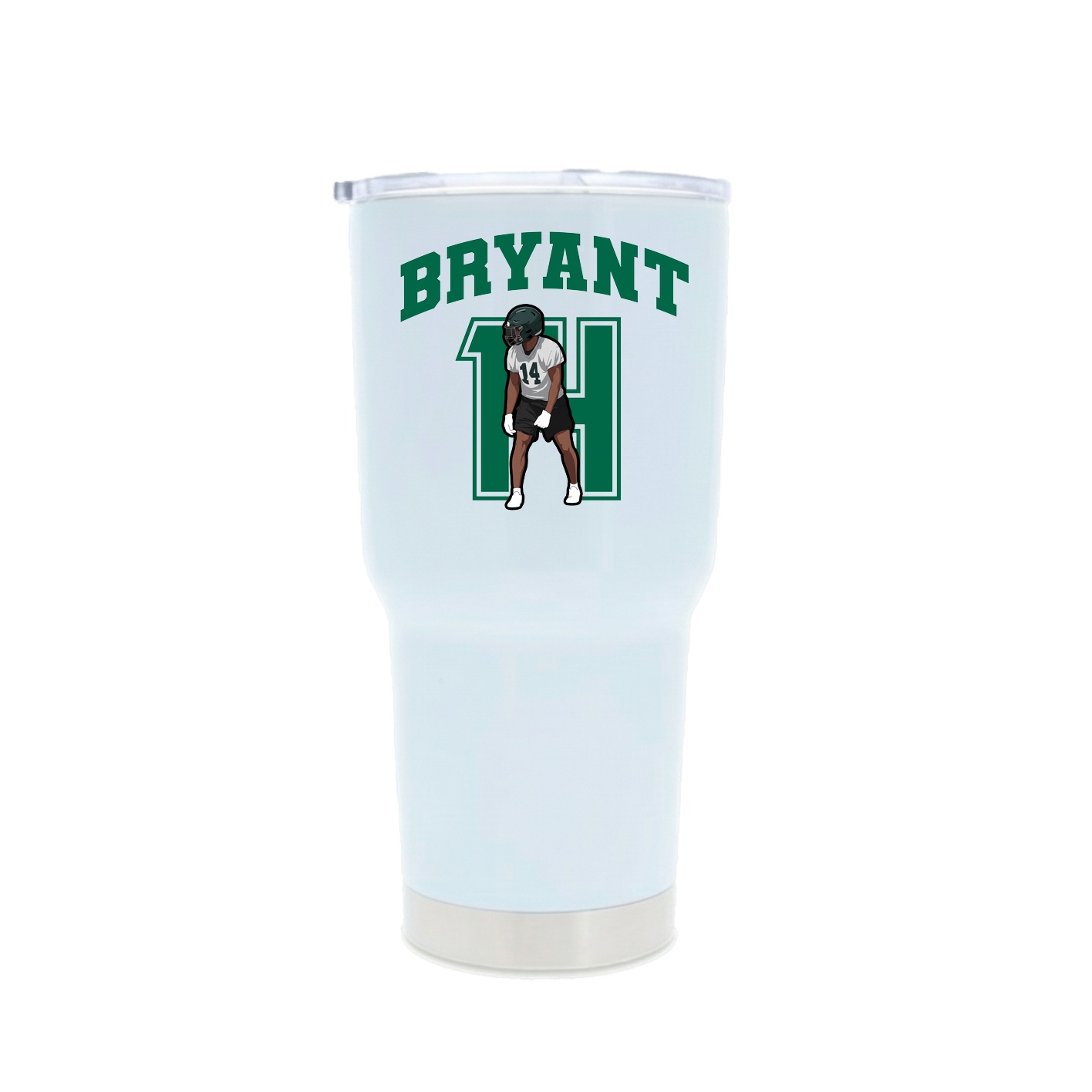 30oz Stainless Steel Tumbler — Number in White