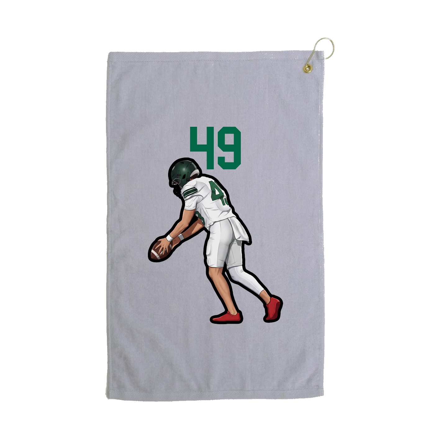 Golf Towel — Number Top in Grey