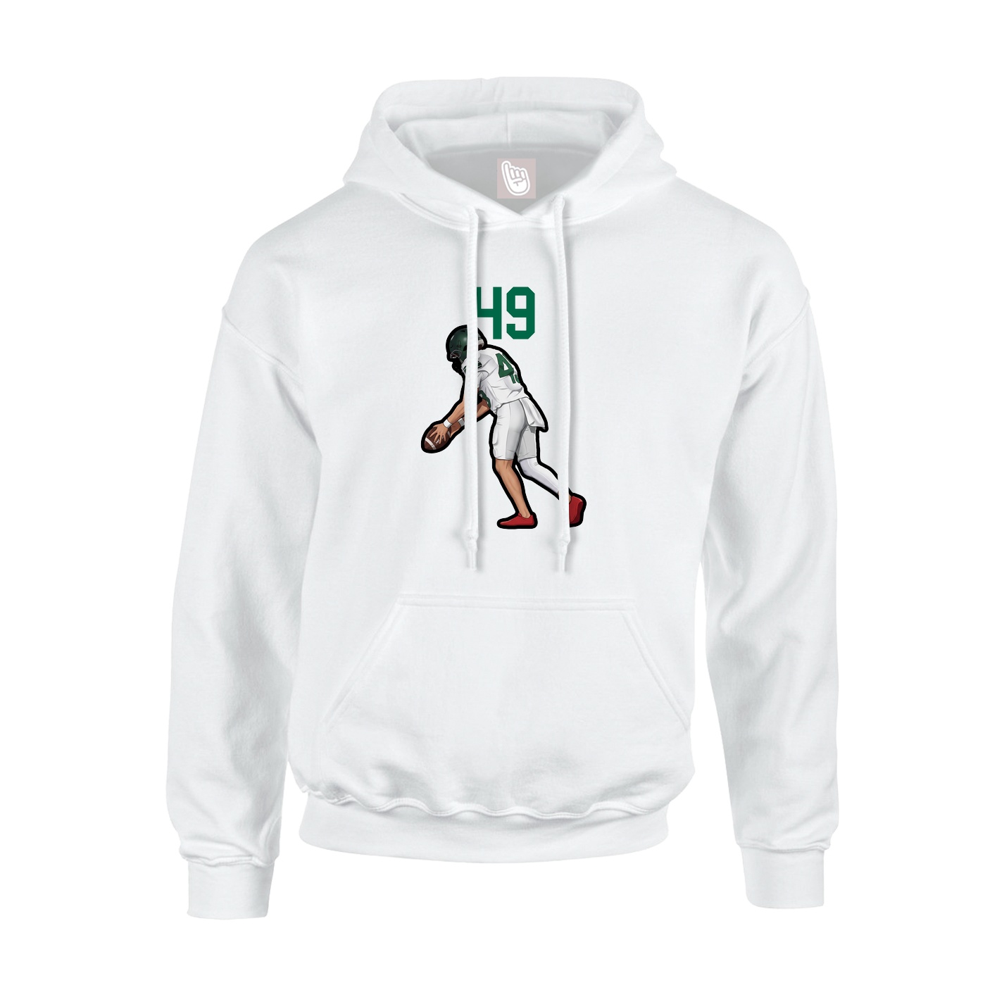 Hoodie — Number Top in White