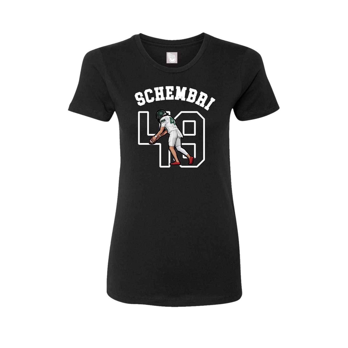 Fitted Women's Tee — Shirsey Arch in Black