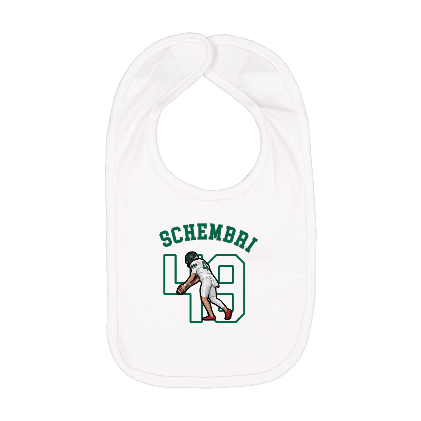 Infant Bib — Shirsey Arch in White