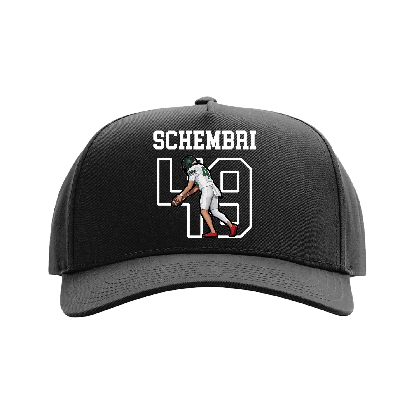 Full Fabric Five-Panel Champ Cap — Shirsey in Black