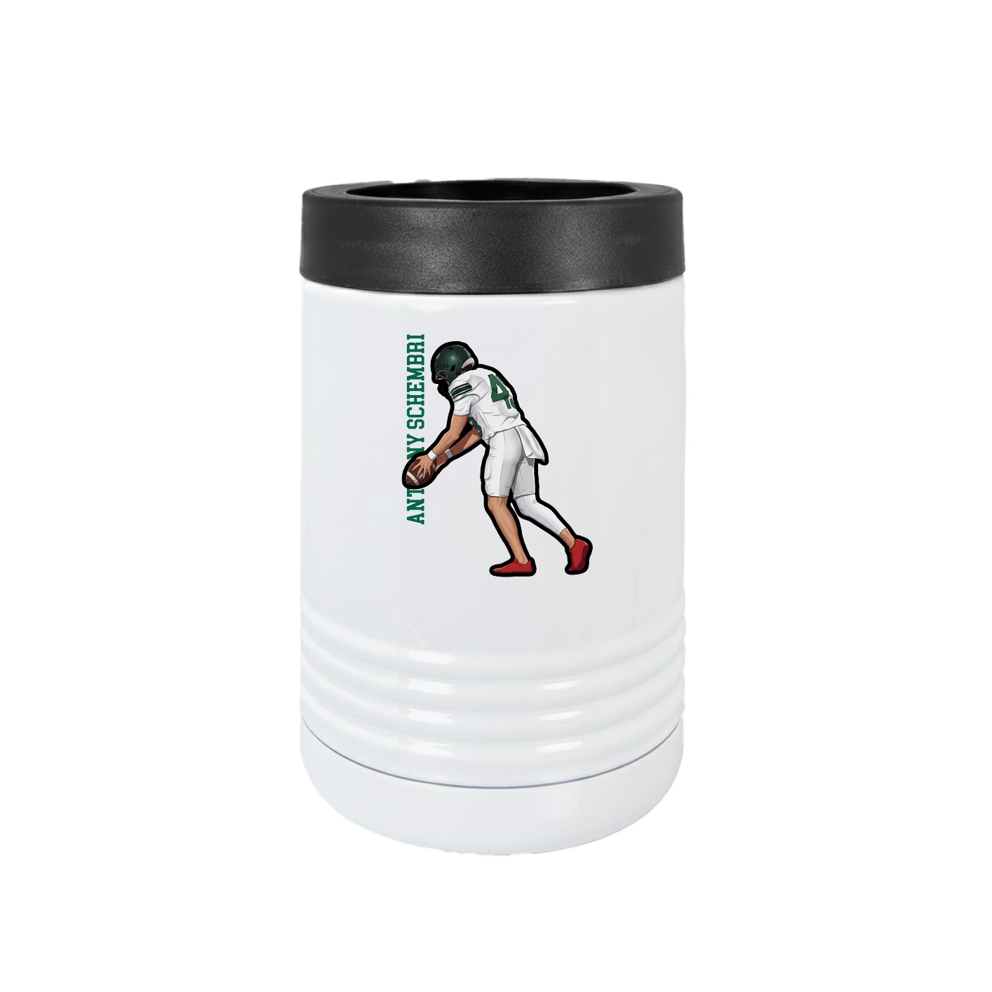 Beverage Holder — Name Vertical in White