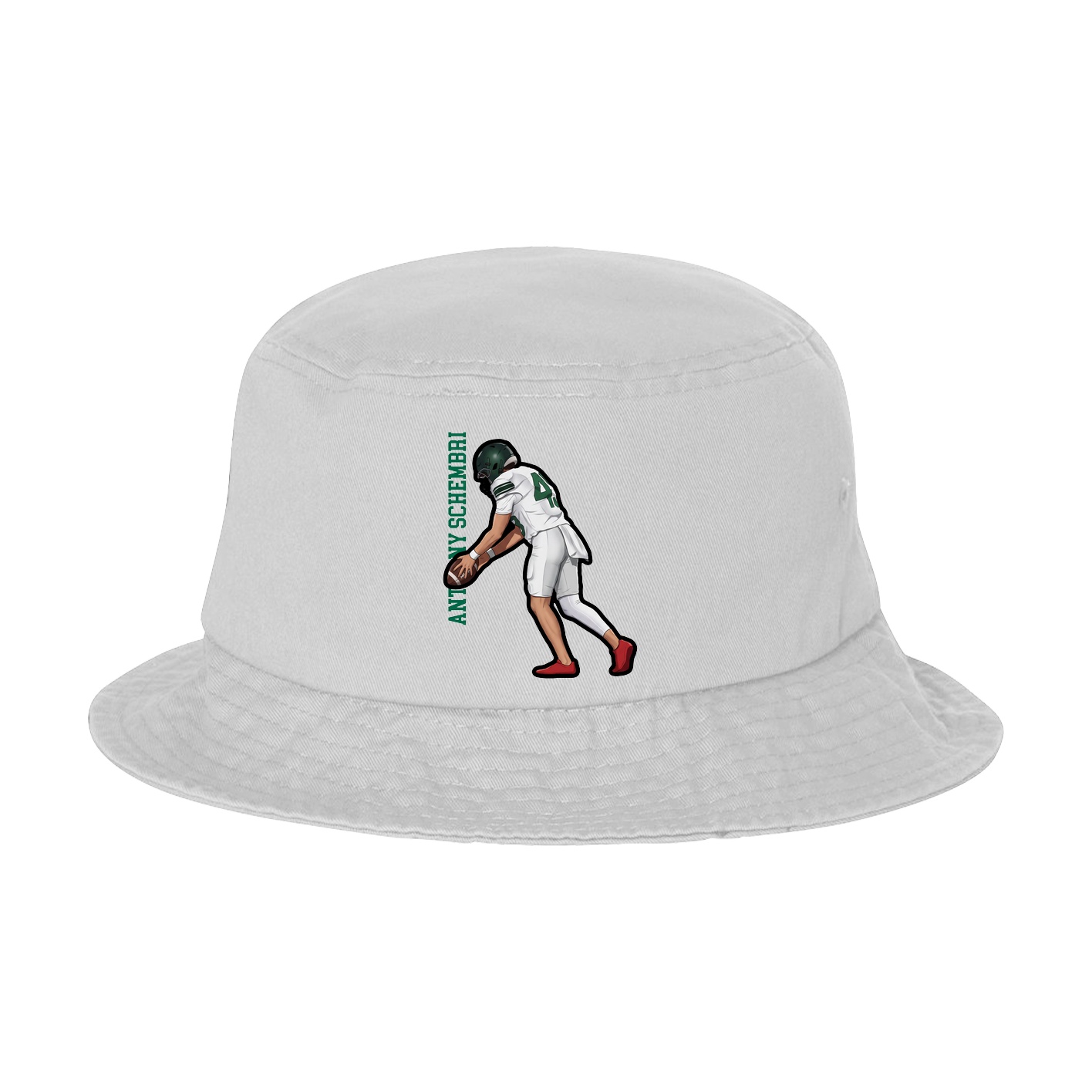 Bucket Cap — Name Vertical in White