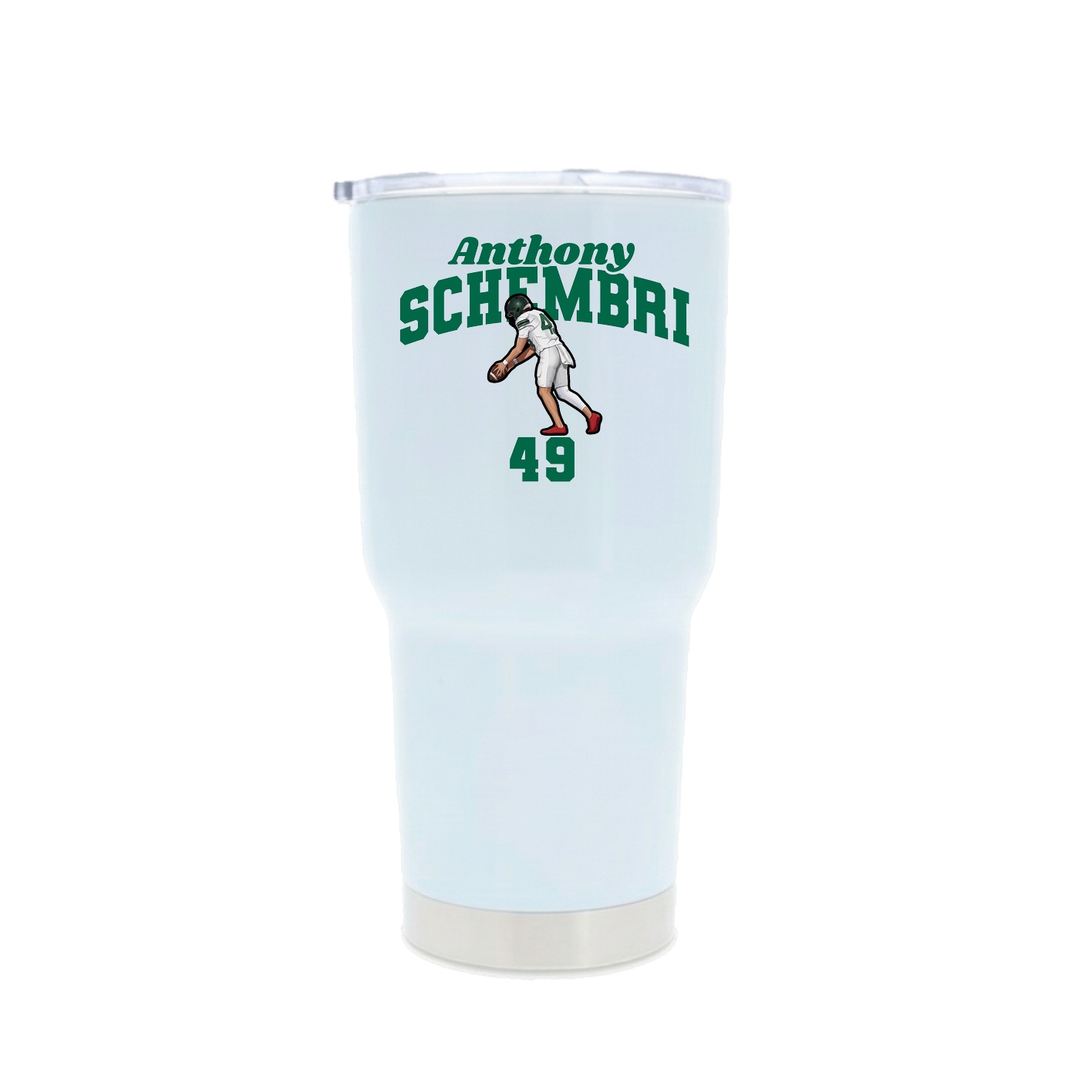 30oz Stainless Steel Tumbler — Signature Arch in White