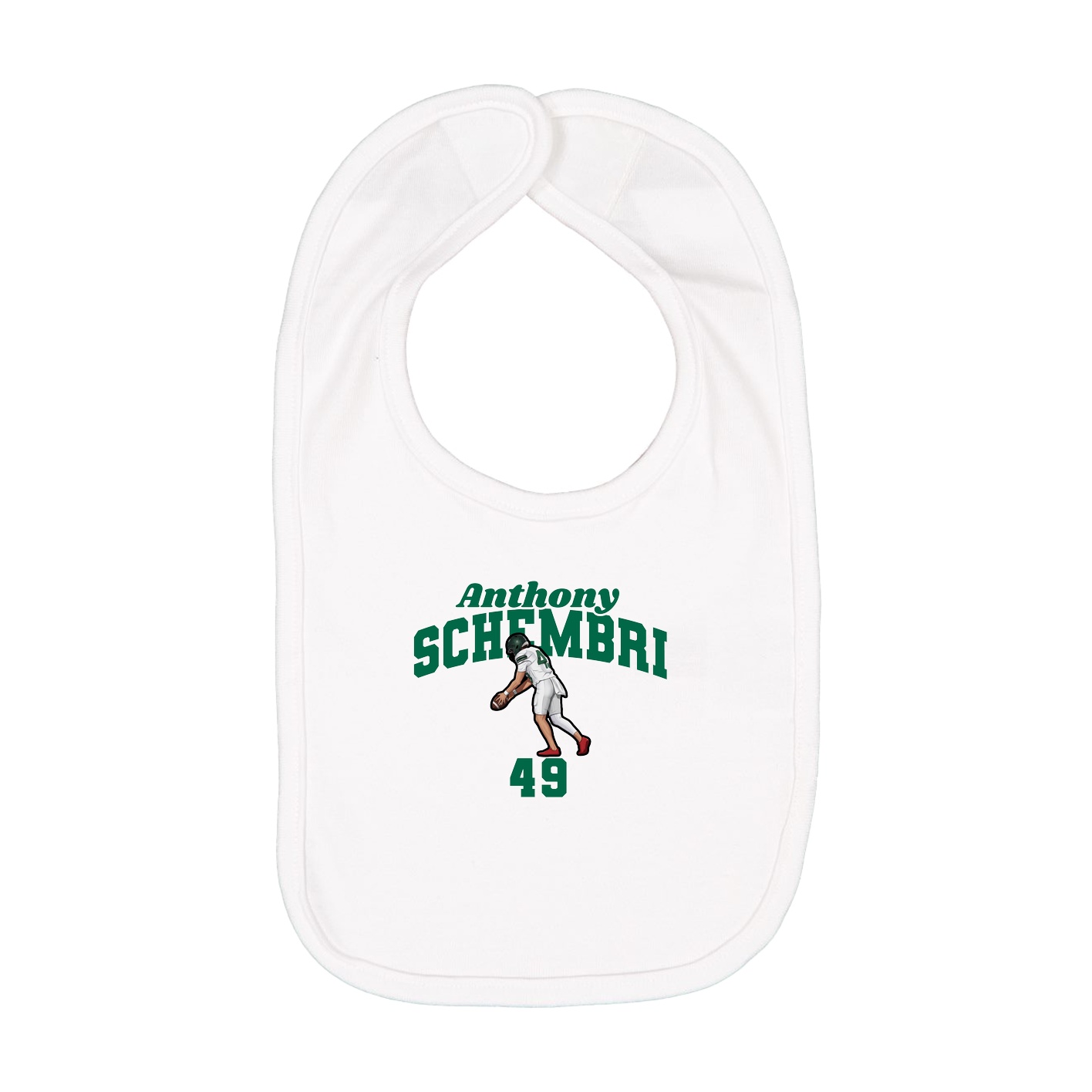 Infant Bib — Signature Arch in White