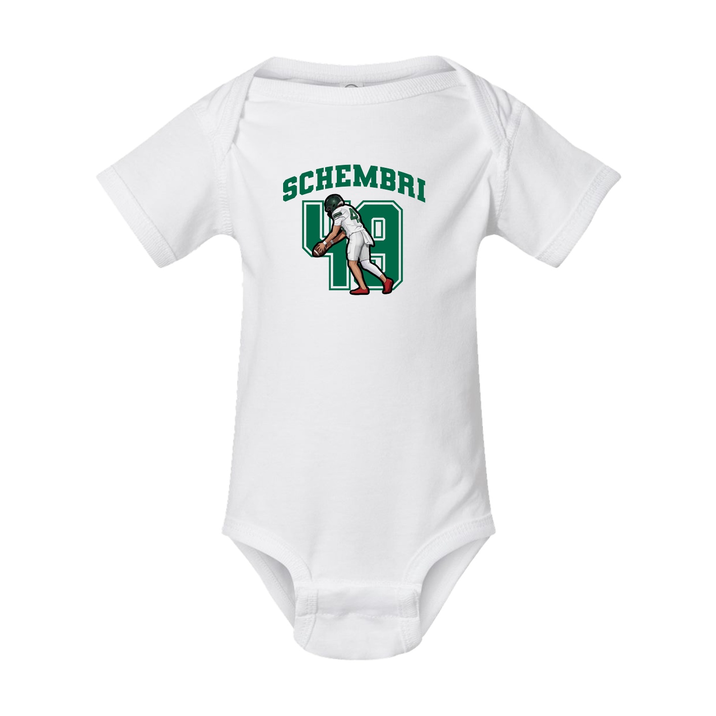Baby Onesie — Number in White