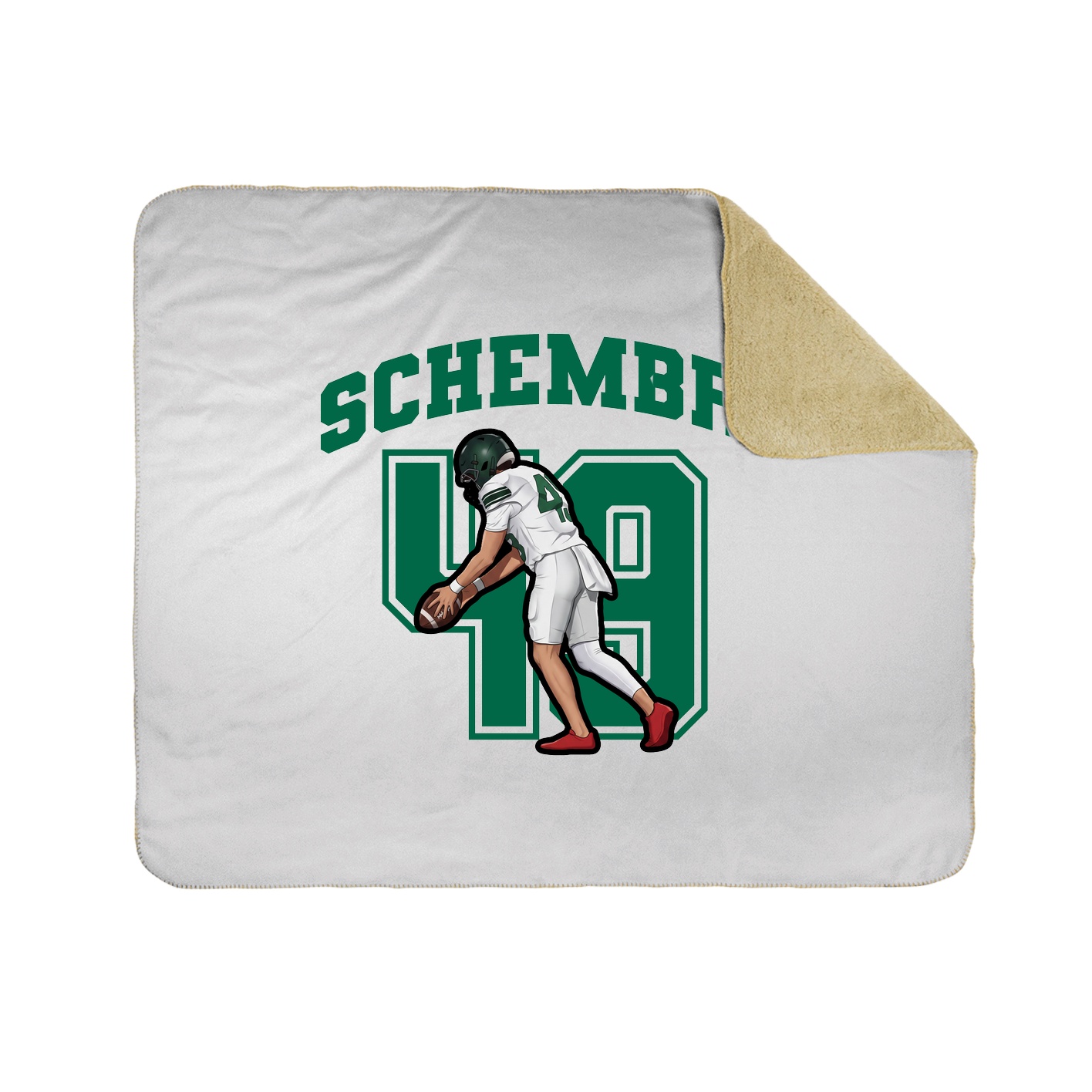 Throw Blanket — Number in White