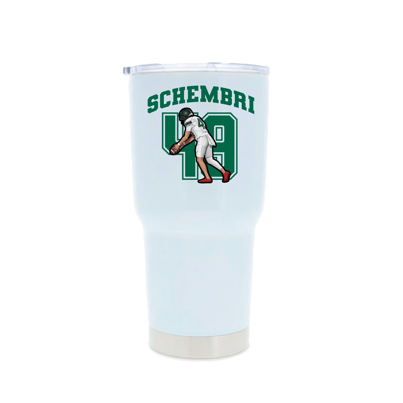 30oz Stainless Steel Tumbler — Number in White