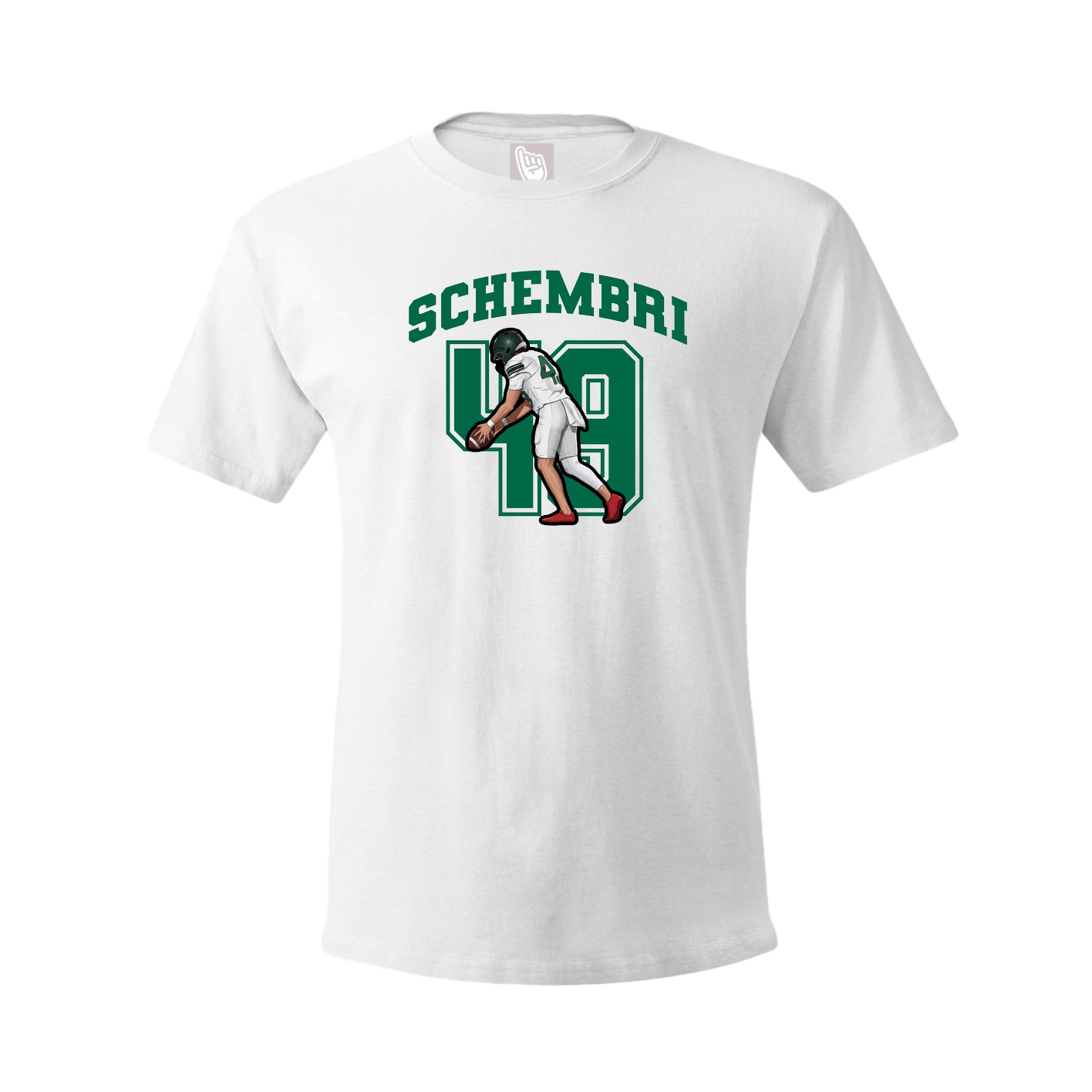 Youth Tee — Number in White