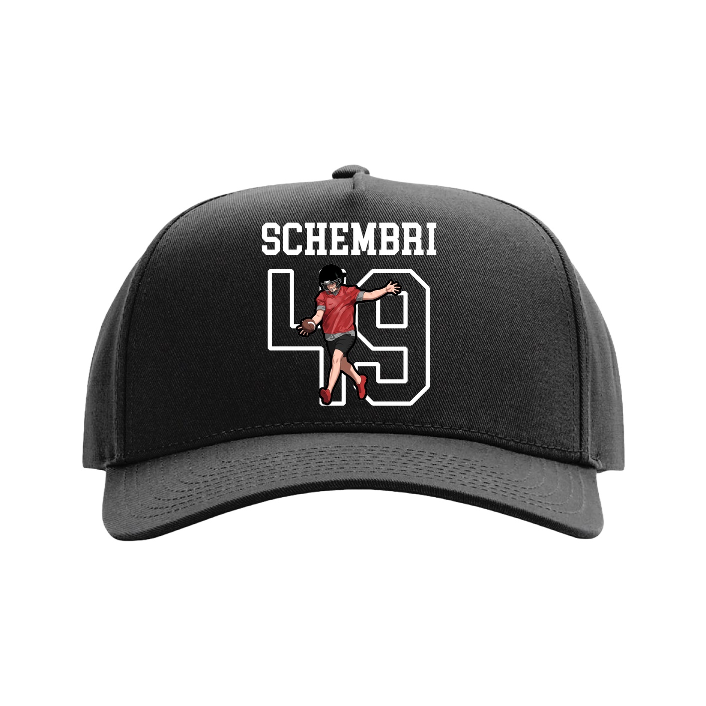Full Fabric Five-Panel Champ Cap — Shirsey in Black
