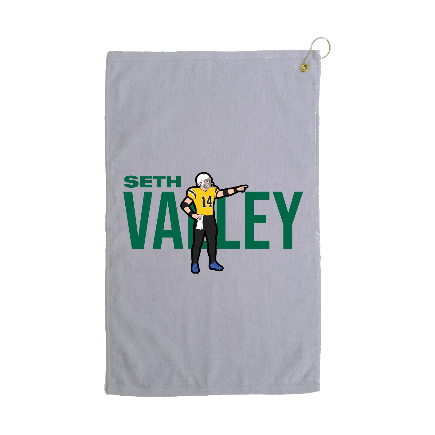 Golf Towel — Player Name in Grey