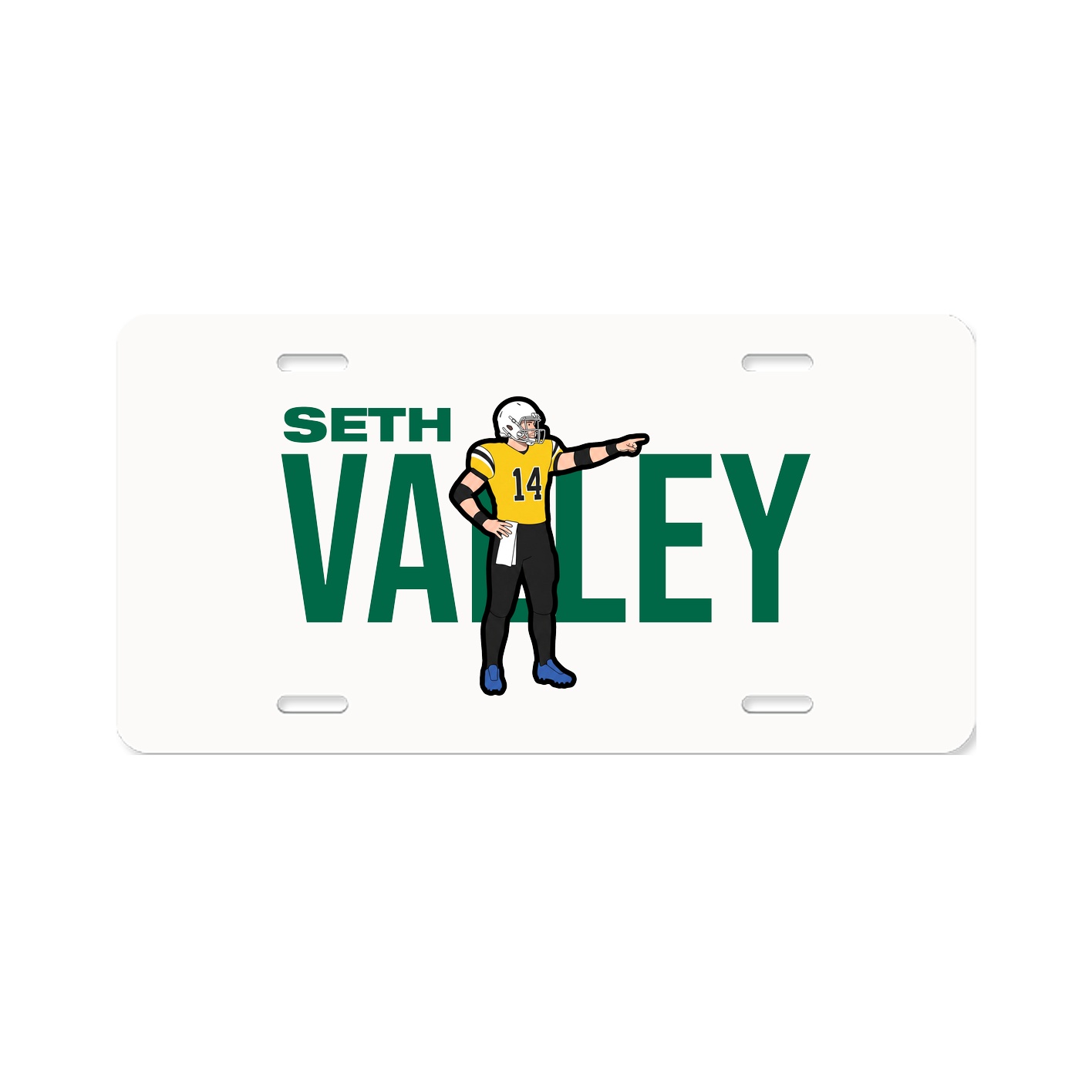 License Plate — Player Name in Classic