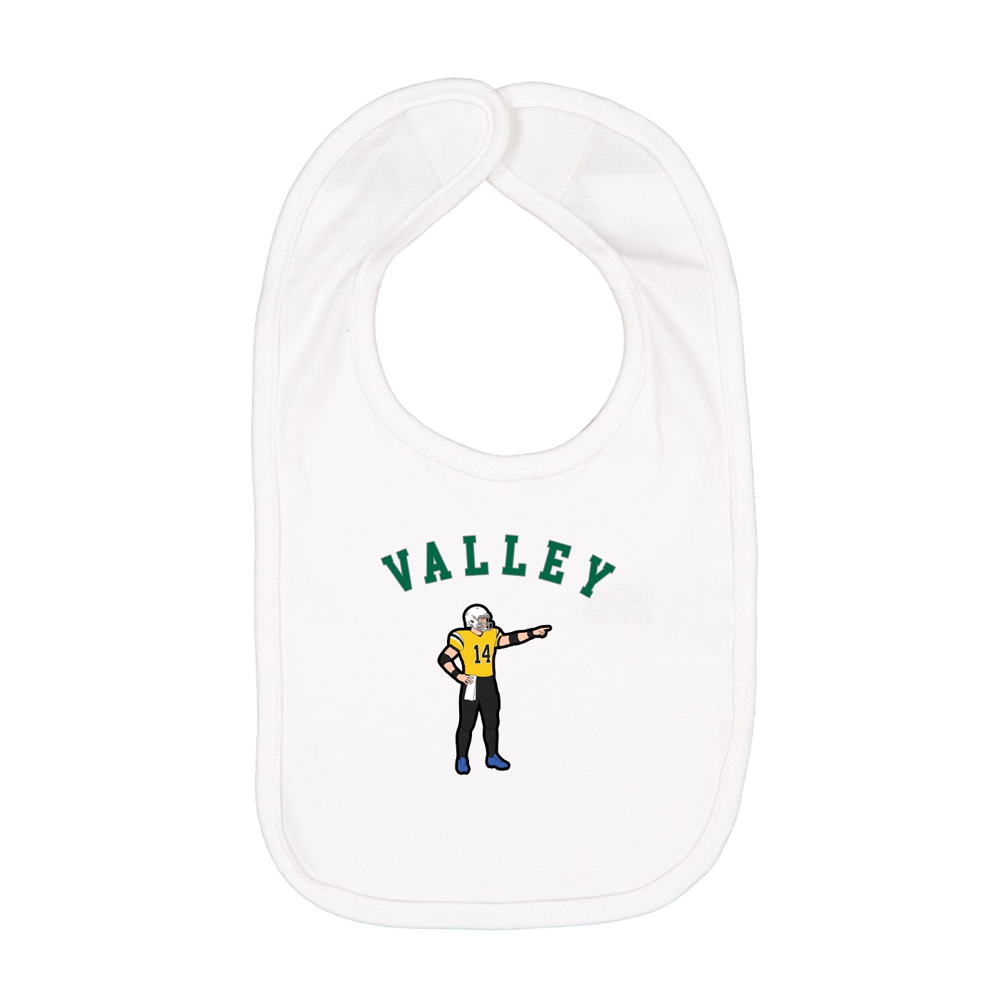 Infant Bib — Shirsey Arch in White