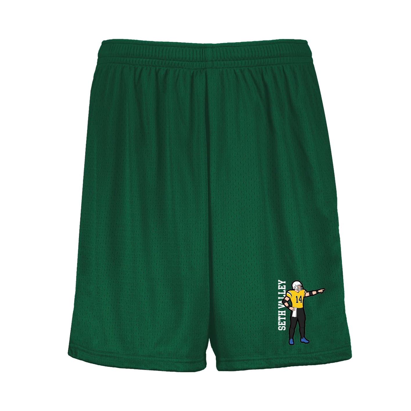 Shorts — Name Vertical in Green