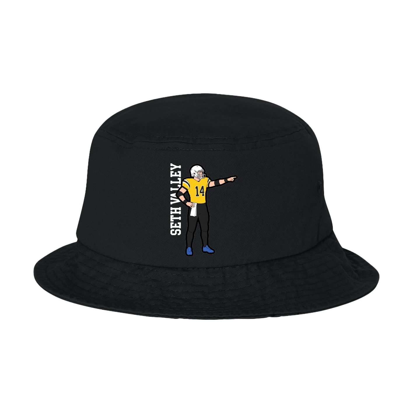 Bucket Cap — Name Vertical in Black