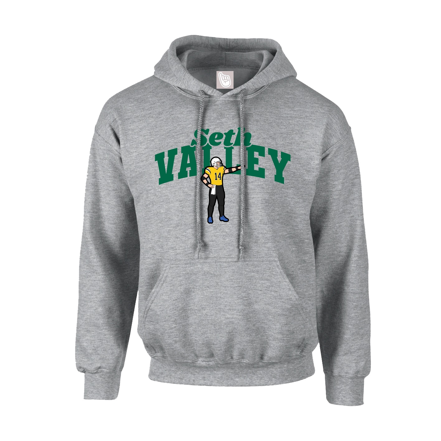 Youth Hoodie — Signature Arch in Grey