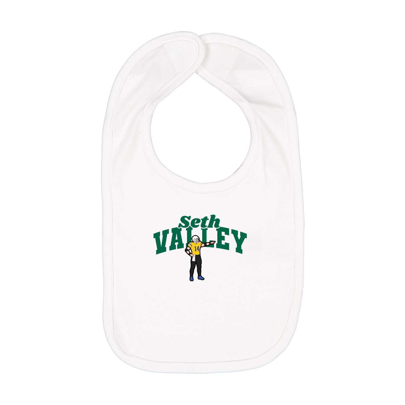 Infant Bib — Signature Arch in White