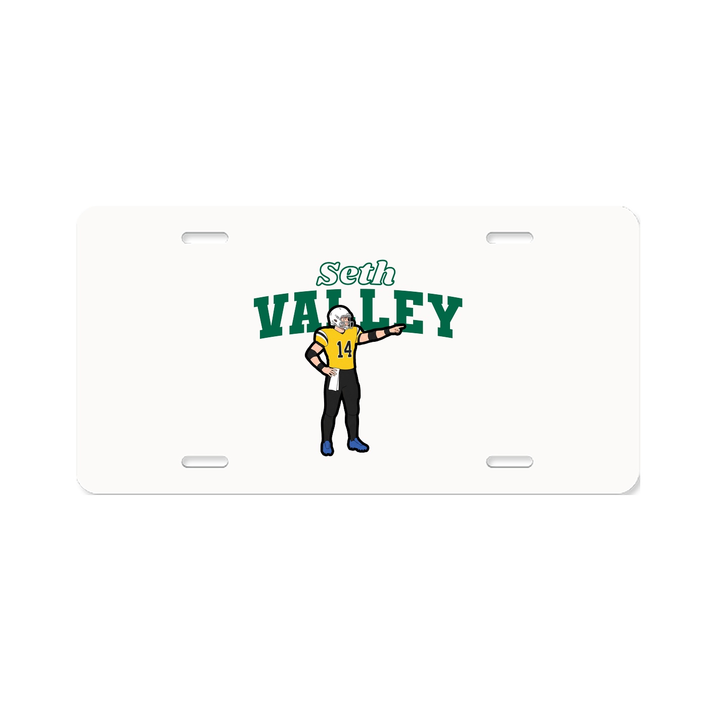 License Plate — Name Arch in Classic