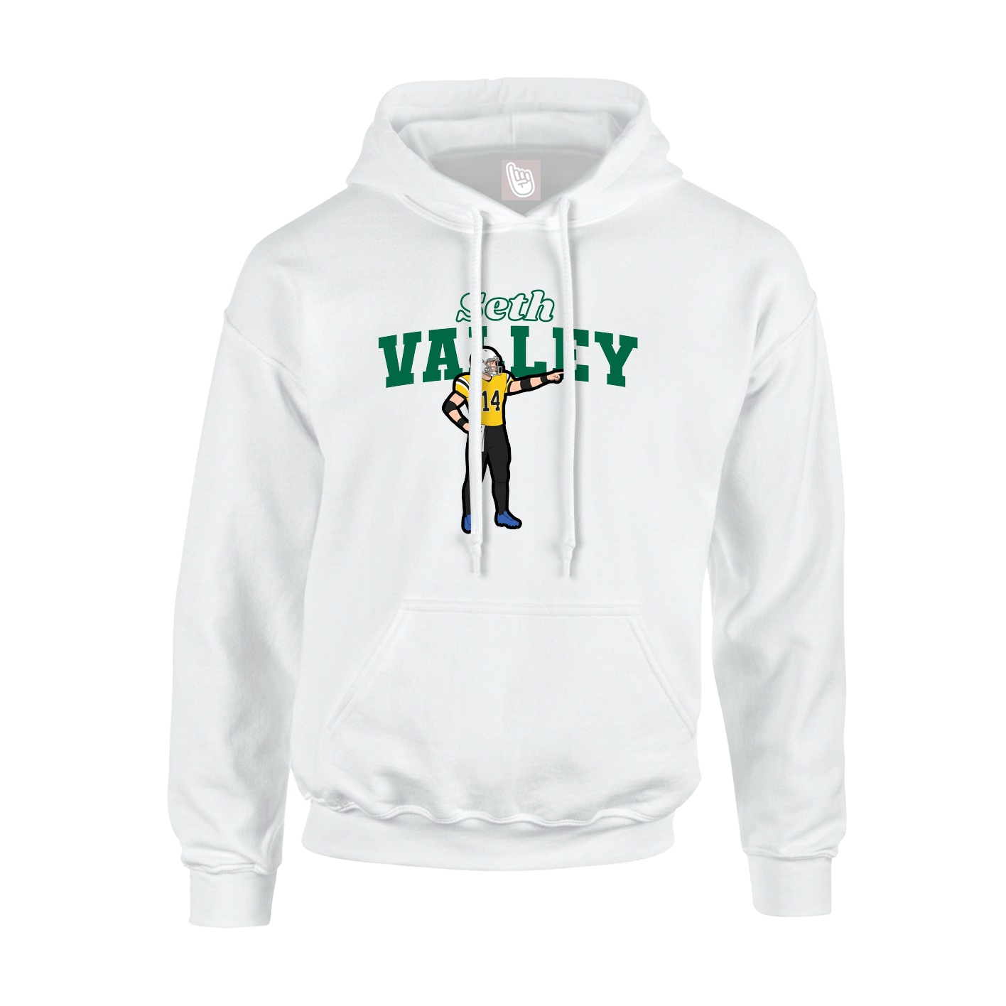 Hoodie — Name Arch in White
