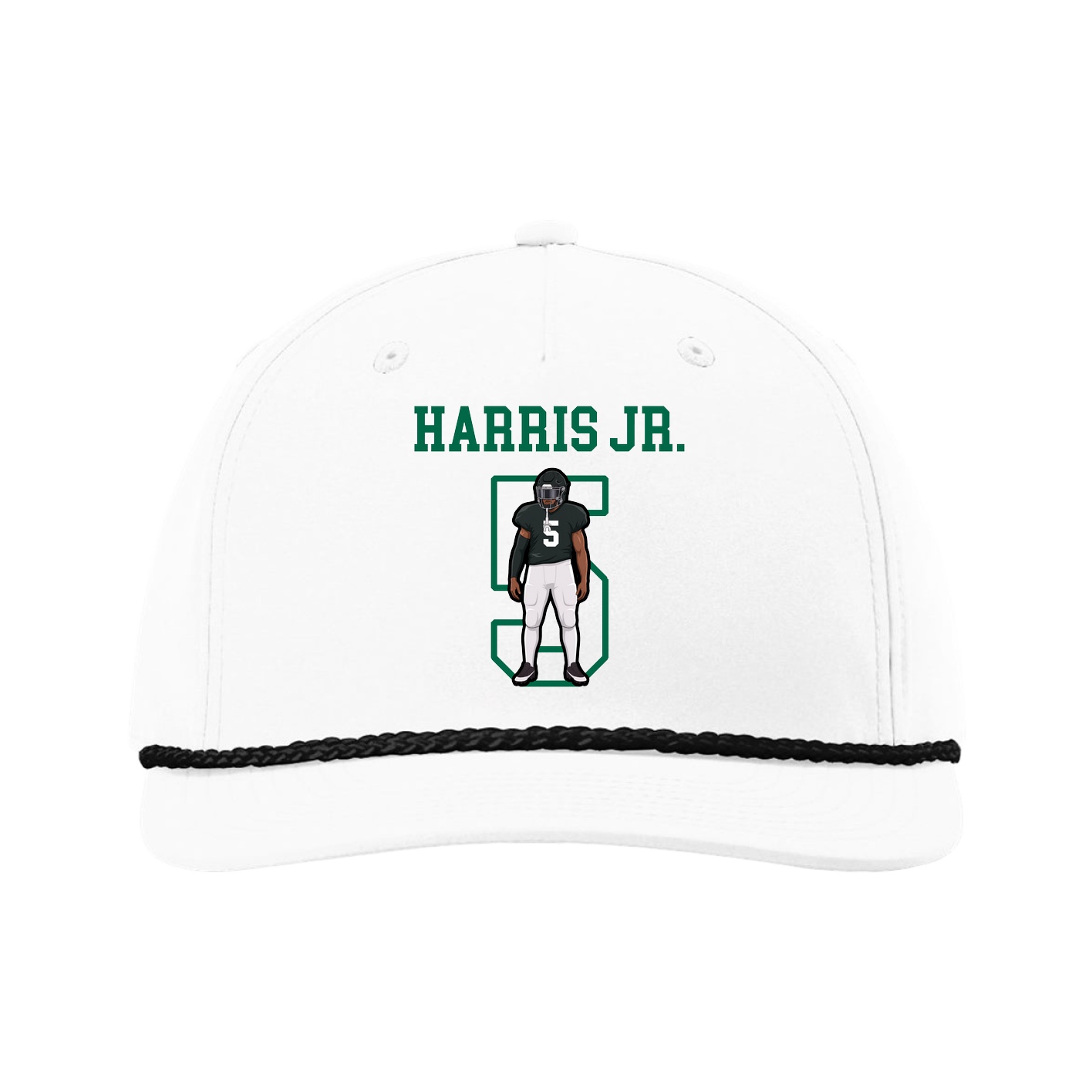 Five-Panel Classic Rope Cap — Shirsey in White