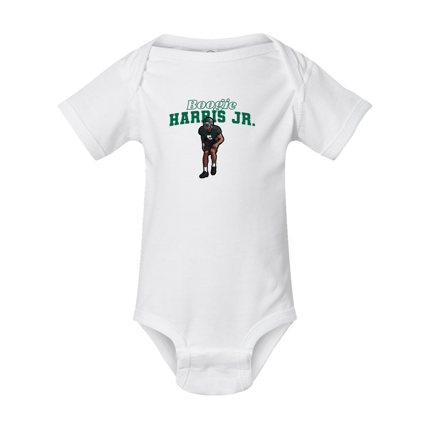 Baby Onesie — Name Arch in White