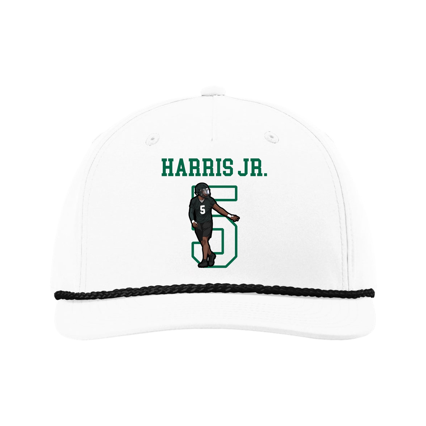 Five-Panel Classic Rope Cap — Shirsey in White