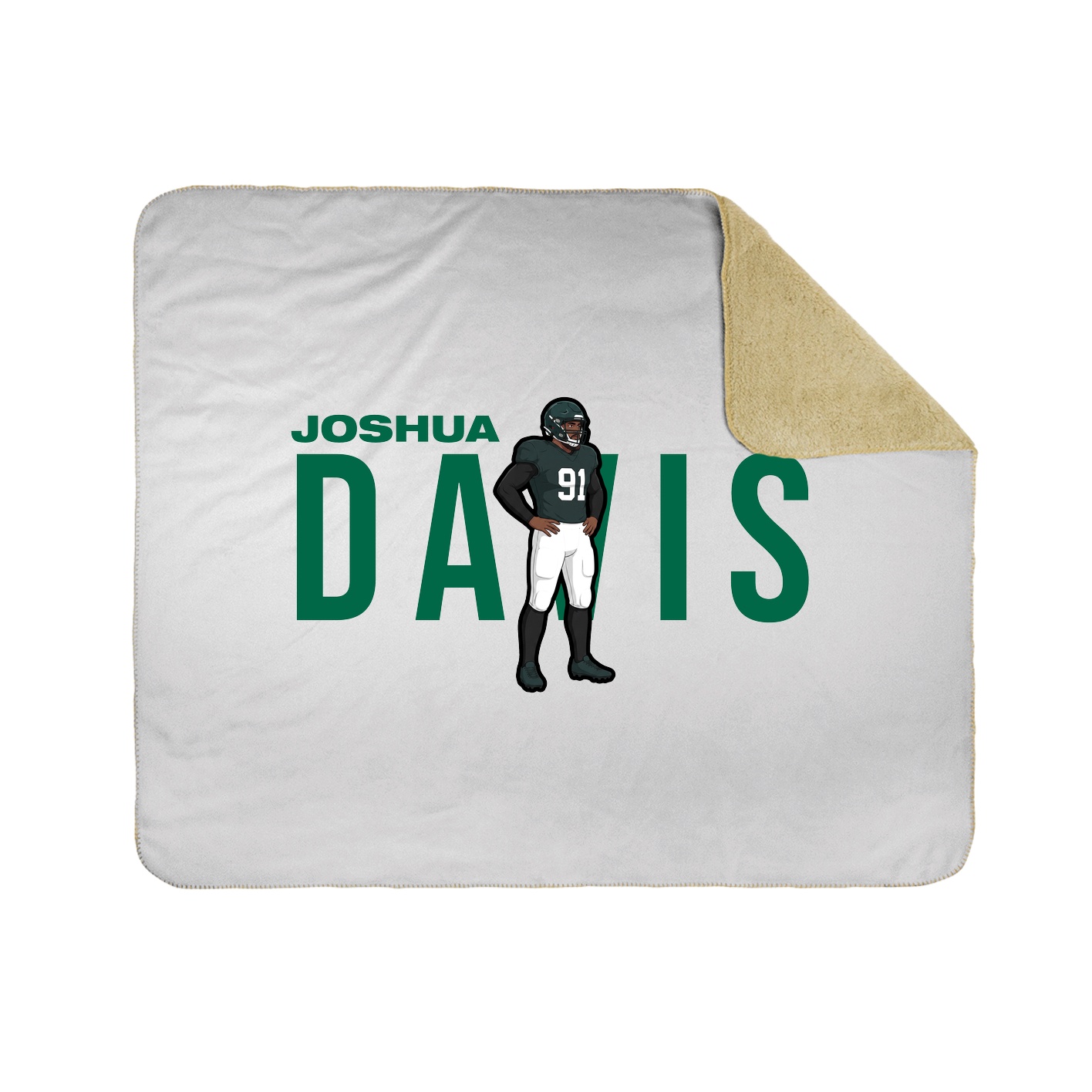 Throw Blanket — Player Name in White