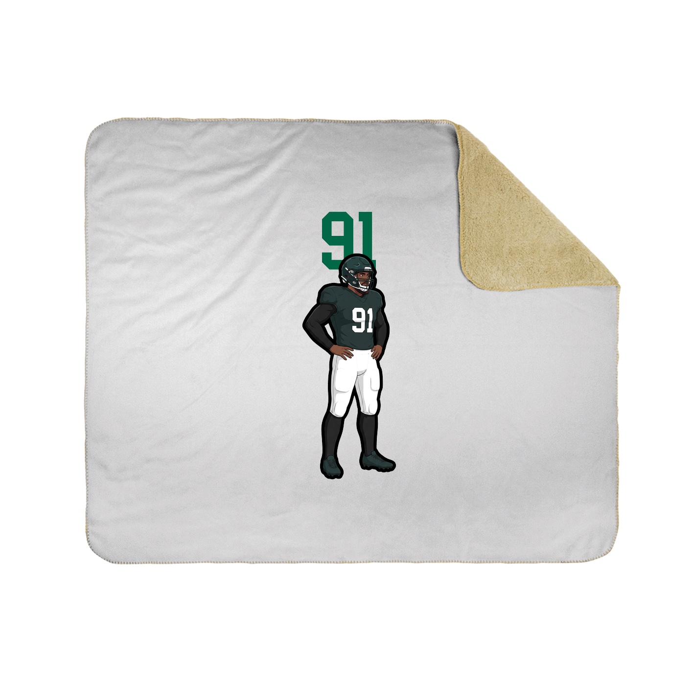 Throw Blanket — Number Top in White