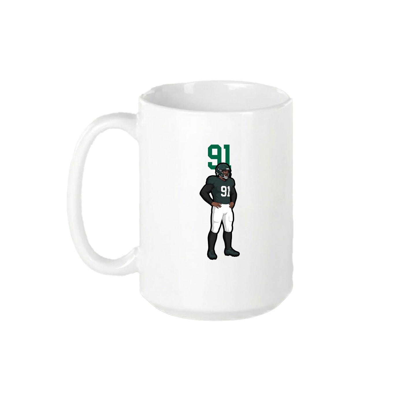 15oz Coffee Mug — Number Top in White