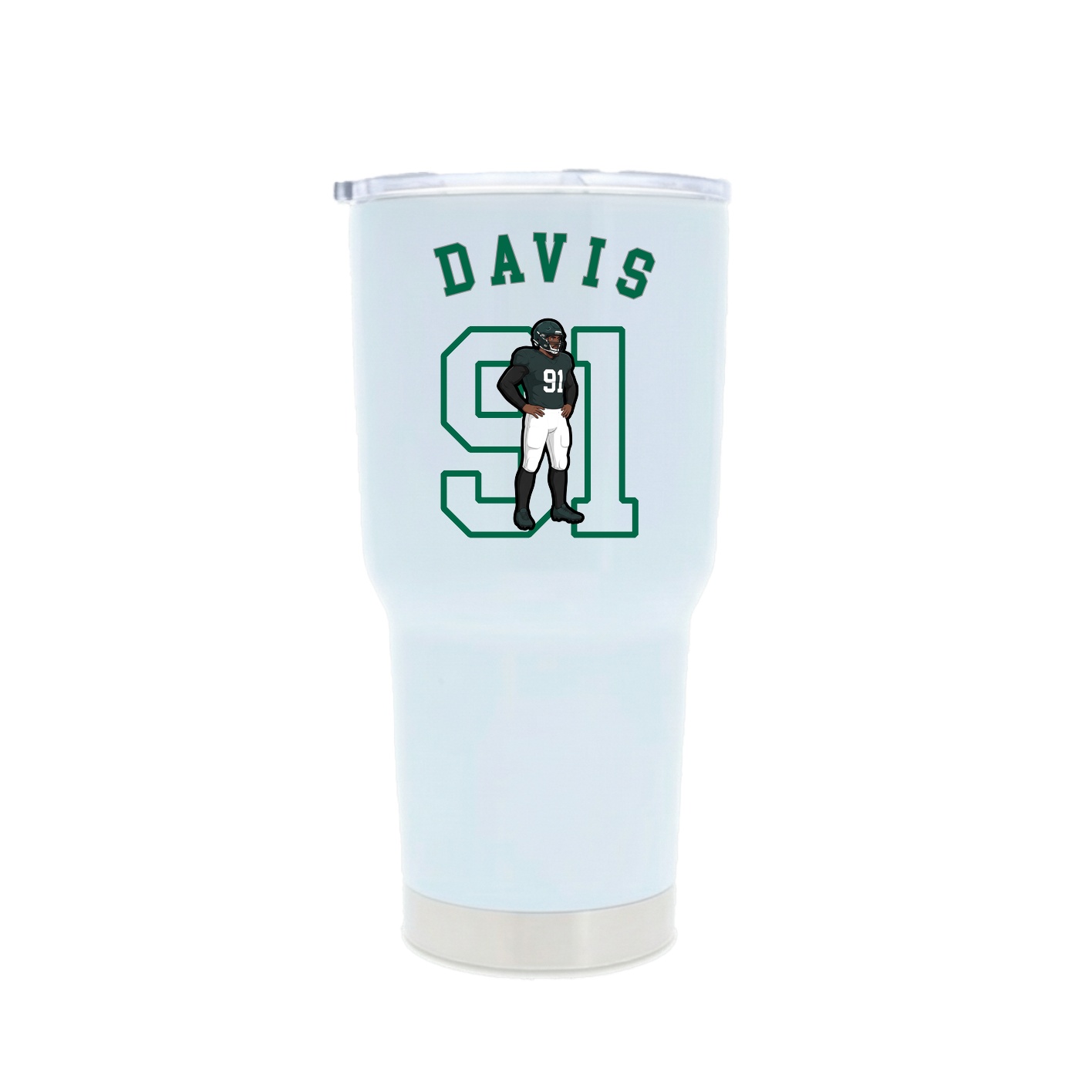 30oz Stainless Steel Tumbler — Shirsey Arch in White