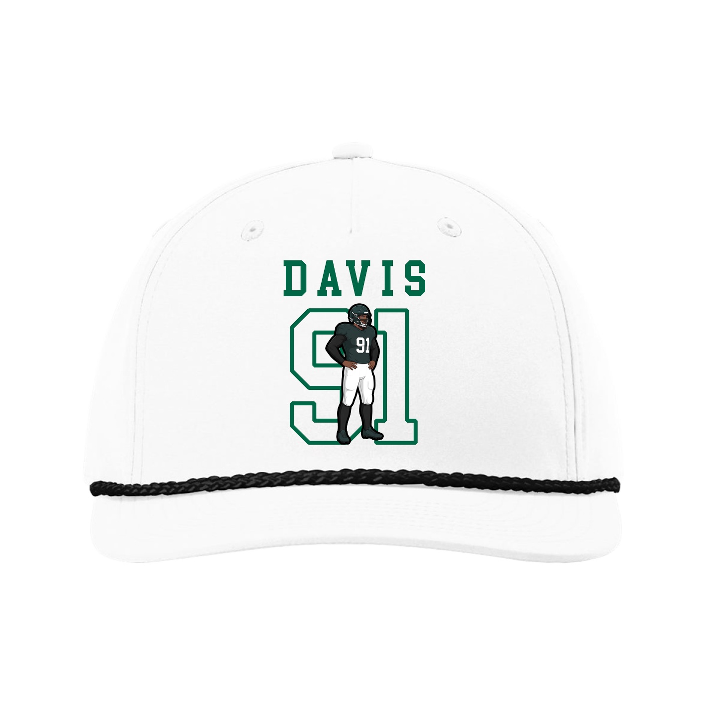 Five-Panel Classic Rope Cap — Shirsey in White